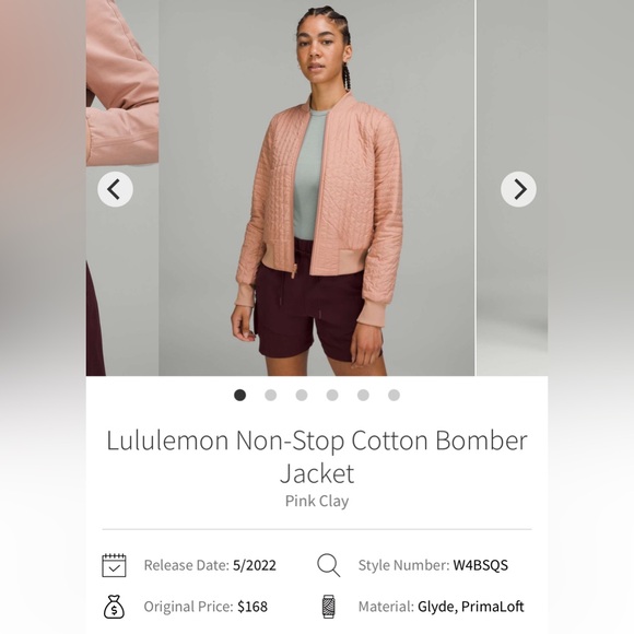 Lululemon Non-Stop Cotton Bomber Jacket size 6 - Picture 3 of 8